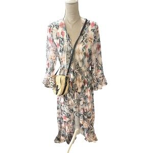 America & Beyond Boho Kimono Duster L